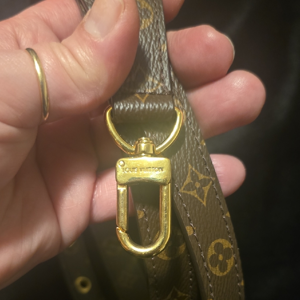 Louis Vuitton Brown Monogram Strap with Gold Clasp